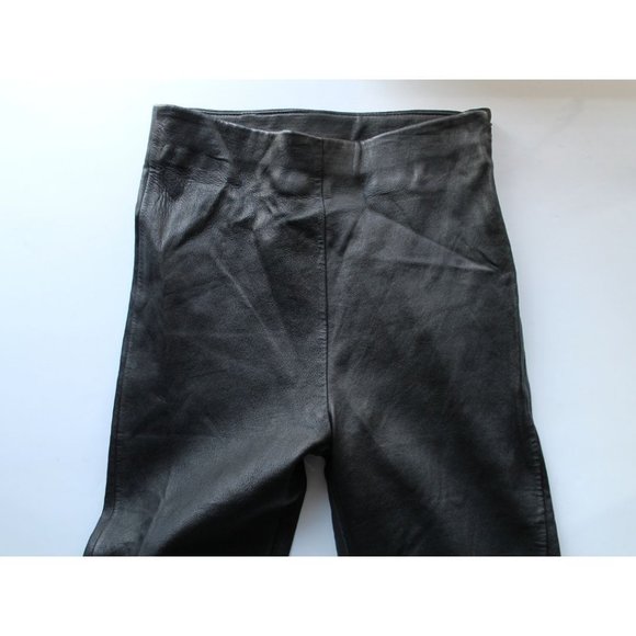 Maison Martin Margiela Pour H&M Leather Black Leggings Drainpipe Trousers - Picture 5 of 11